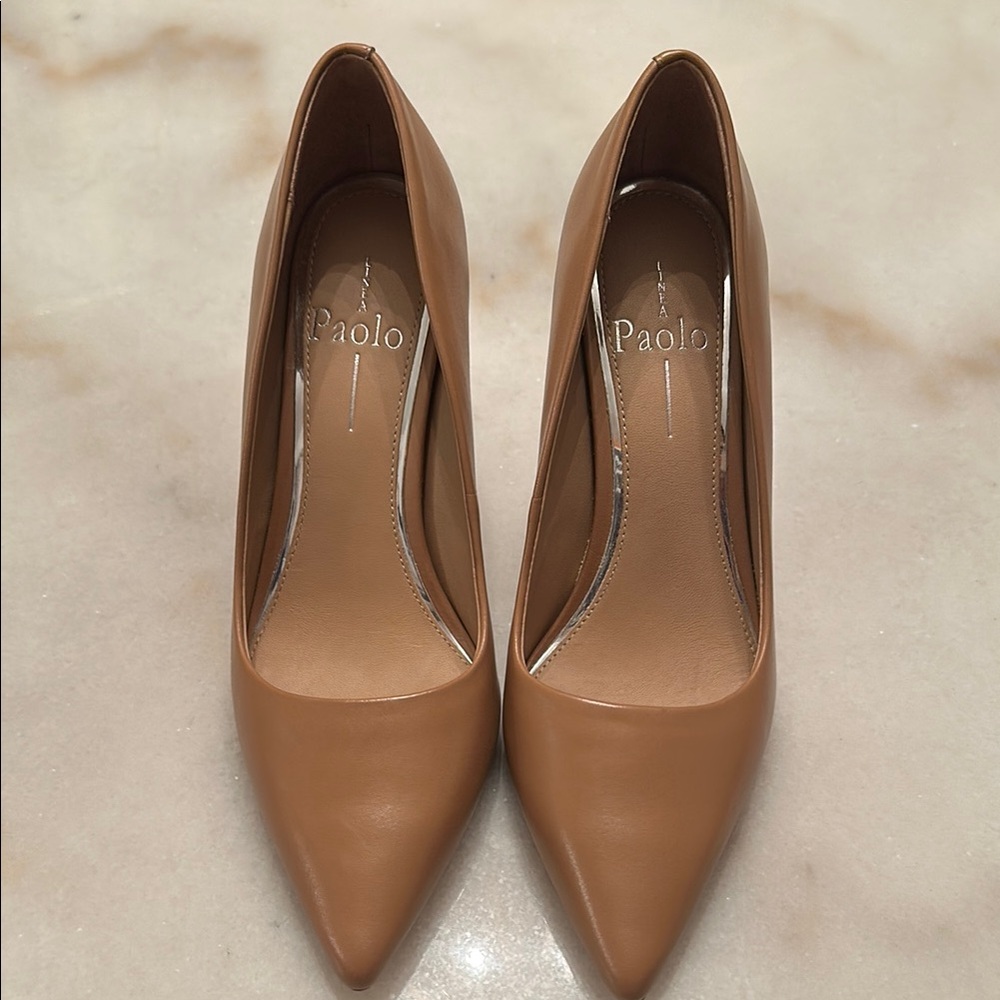 Paolo Payton Desert Leather Heeled Shoes with Pointed Toe